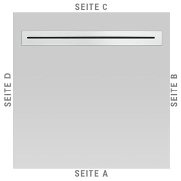 Duschwanne Rinnenablauf aus Mineralwerkstoff Slimline + UltraSlim