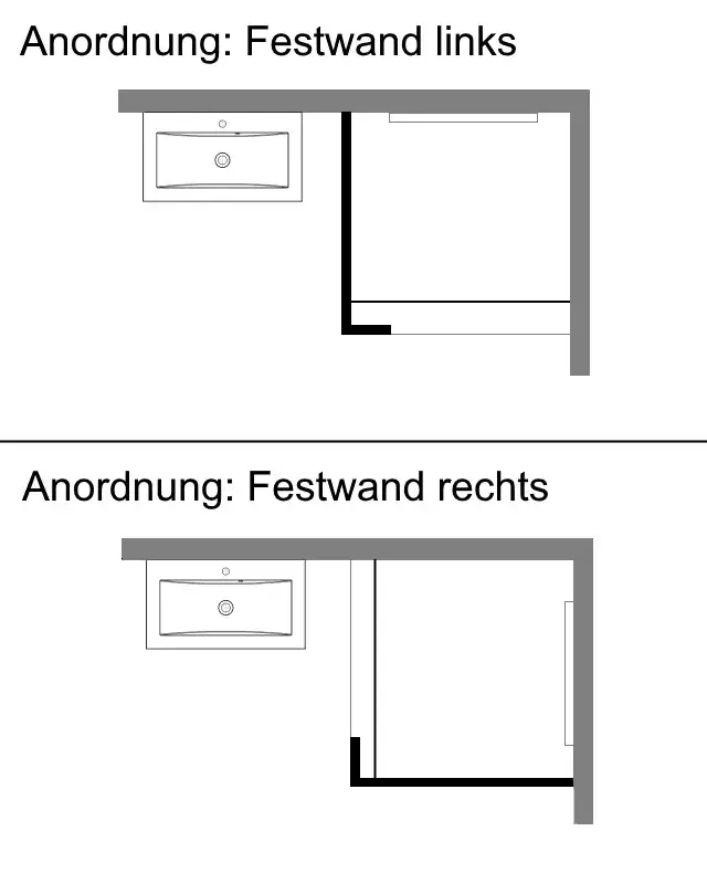 Walk-In Duschabtrennung mit Wandprofil - PGPO