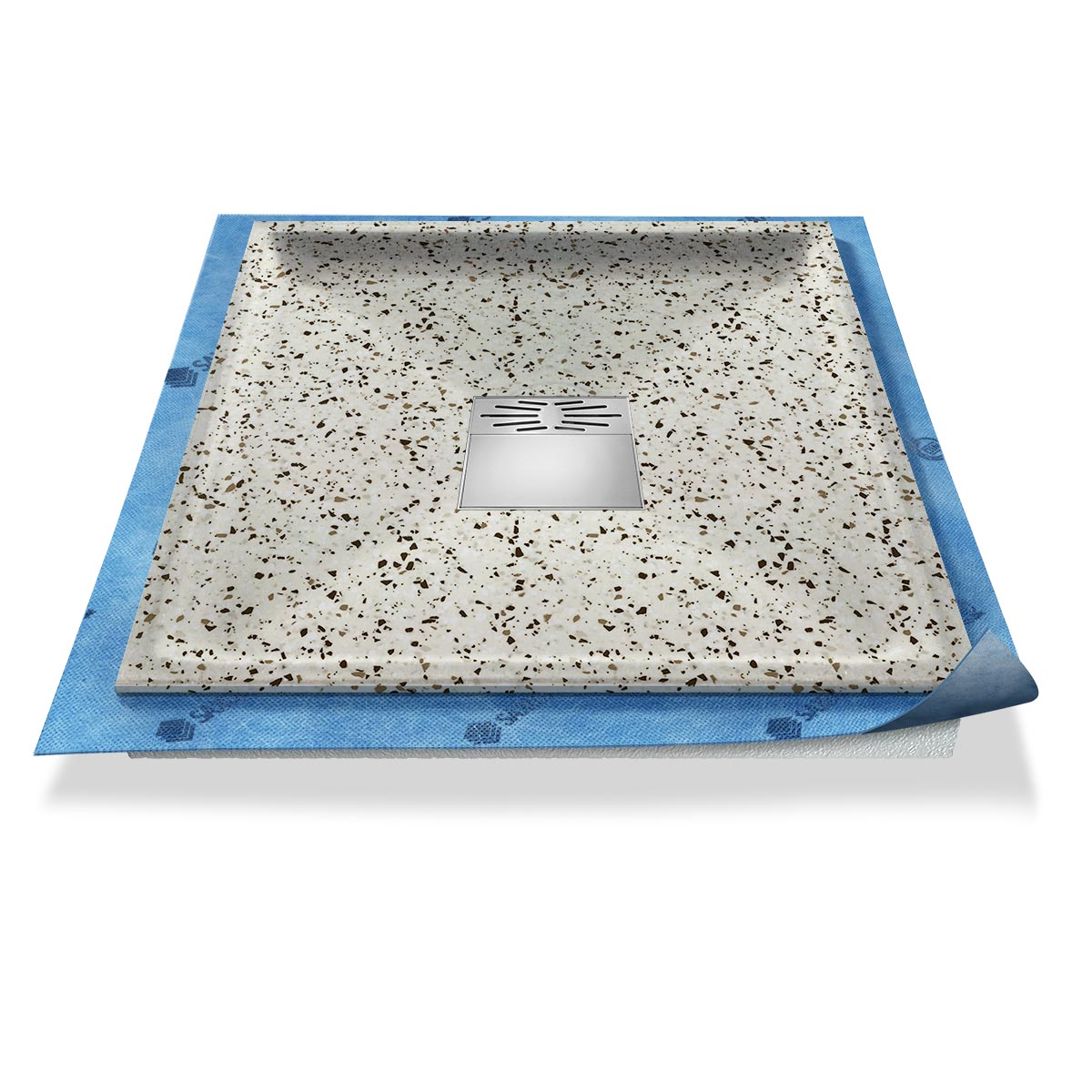 Duschwanne tief Pumpensystem aus Mineralwerkstoff Duschwanne tief Pumpensystem aus Mineralwerkstoff