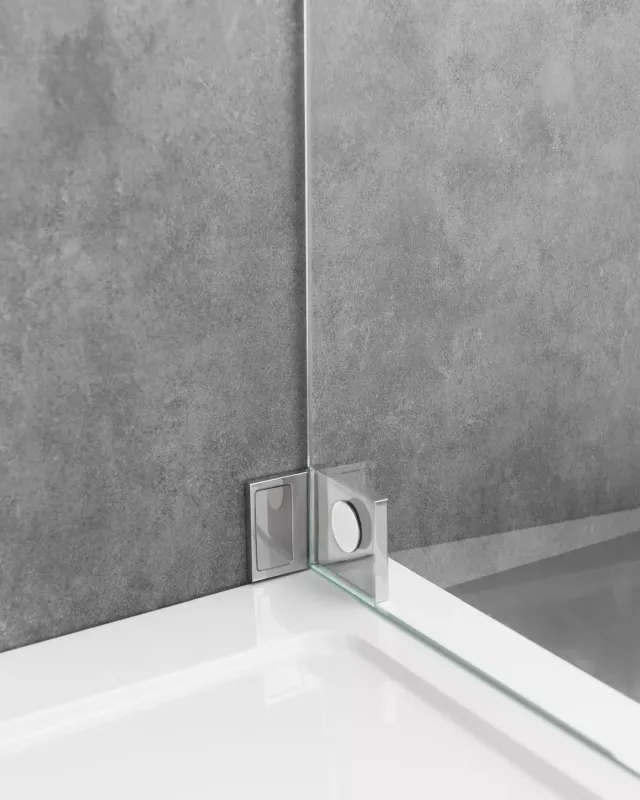 Nischendusche mit Pendeltür und festem Glaselement - G1Nab100