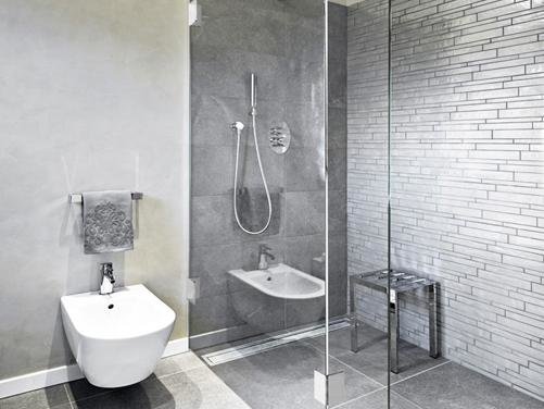 Paroi de douche en verre en deux parties