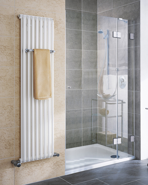 Porte de cabine de douche en verre encastrée dans une niche Porte de cabine de douche en verre encastrée dans une niche