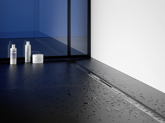 Wet room shower tray with pump system Plancofix Dallmer Connect Cera Floor (linear drain)