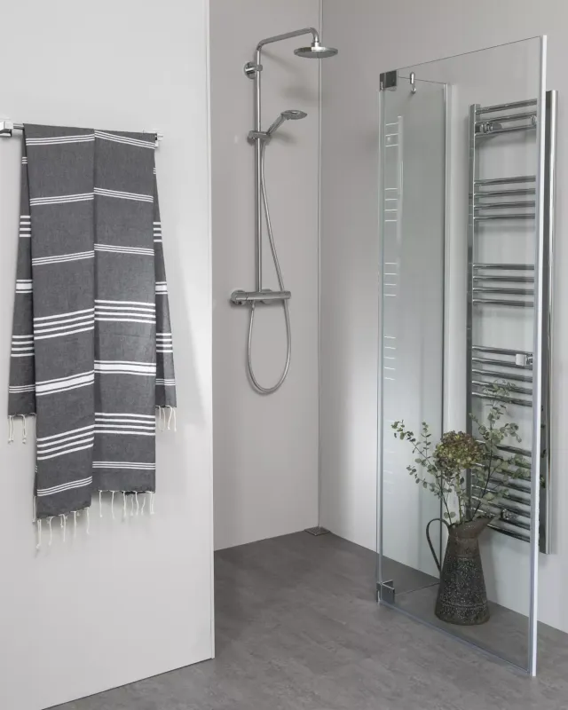 Nischendusche mit Pendeltür und Festteil - PGXN