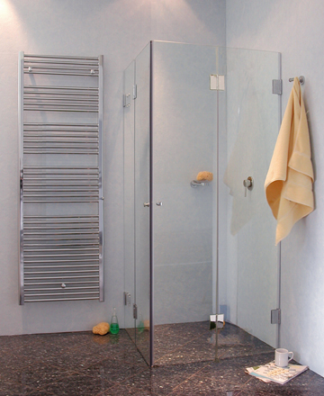 Eck-Falt-Duschkabine - 2 Türen innen - F1W