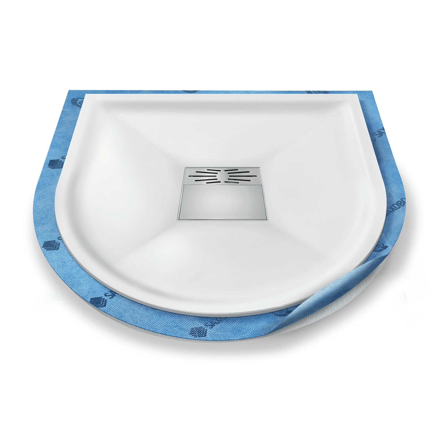 Receveur de douche demi-cercle profond Système de pompe en matériau minéral Receveur de douche demi-cercle profond Système de pompe en matériau minéral