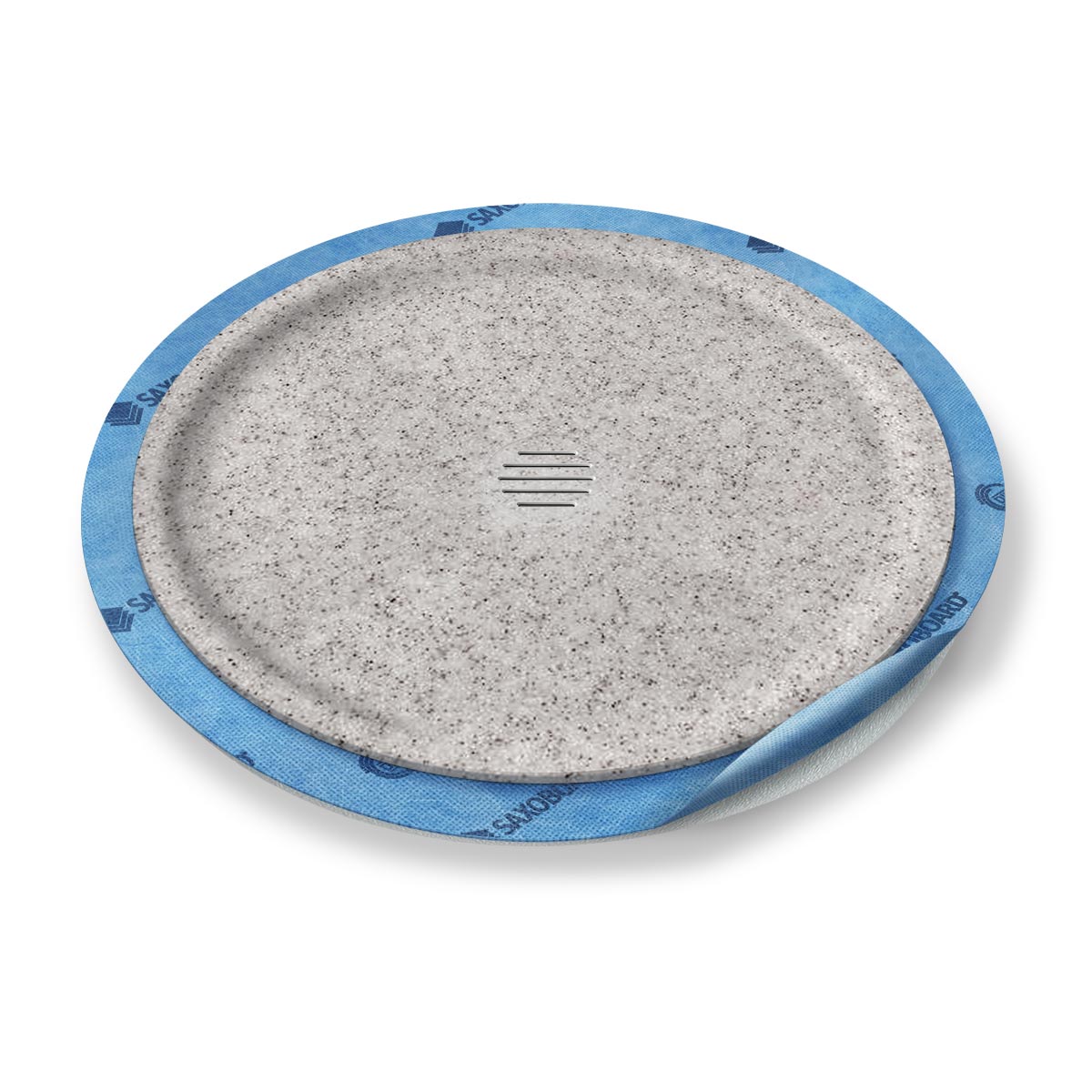 Kreis-Duschwanne tief Punktablauf aus Mineralwerkstoff Kreis-Duschwanne tief Punktablauf aus Mineralwerkstoff