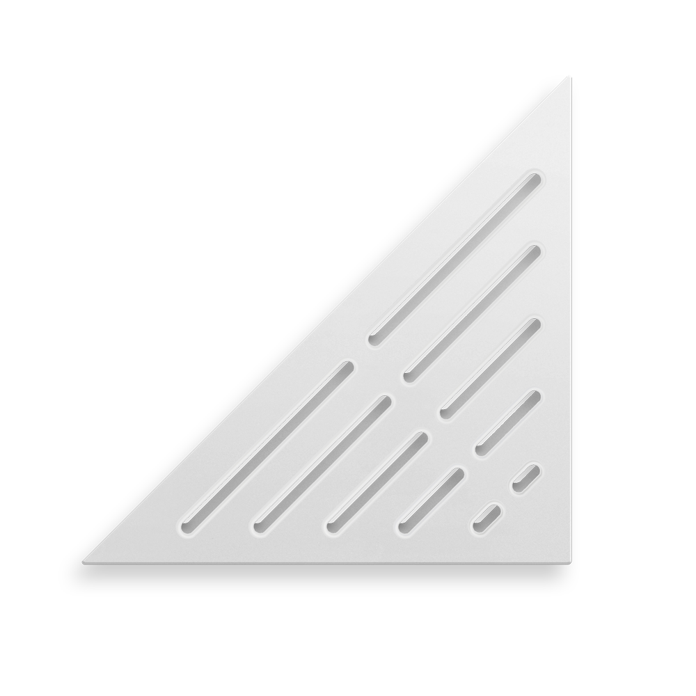 Duschwanne Rinneneckablauf aus Mineralwerkstoff