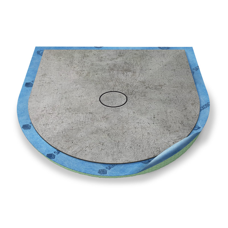 Halbkreis-Duschwanne Punktablauf mit Dekor-Oberfläche Halbkreis-Duschwanne Punktablauf mit Dekor-Oberfläche