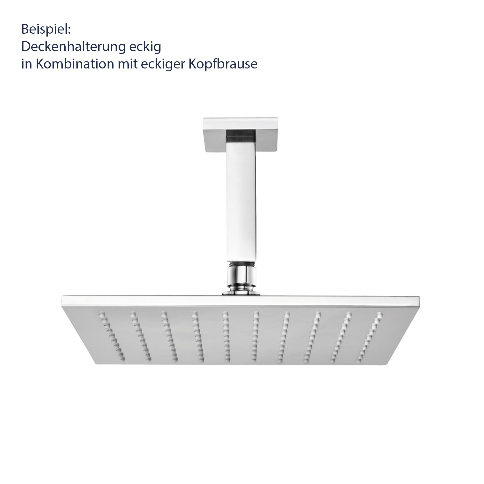 Deckenhalterung eckig chrom