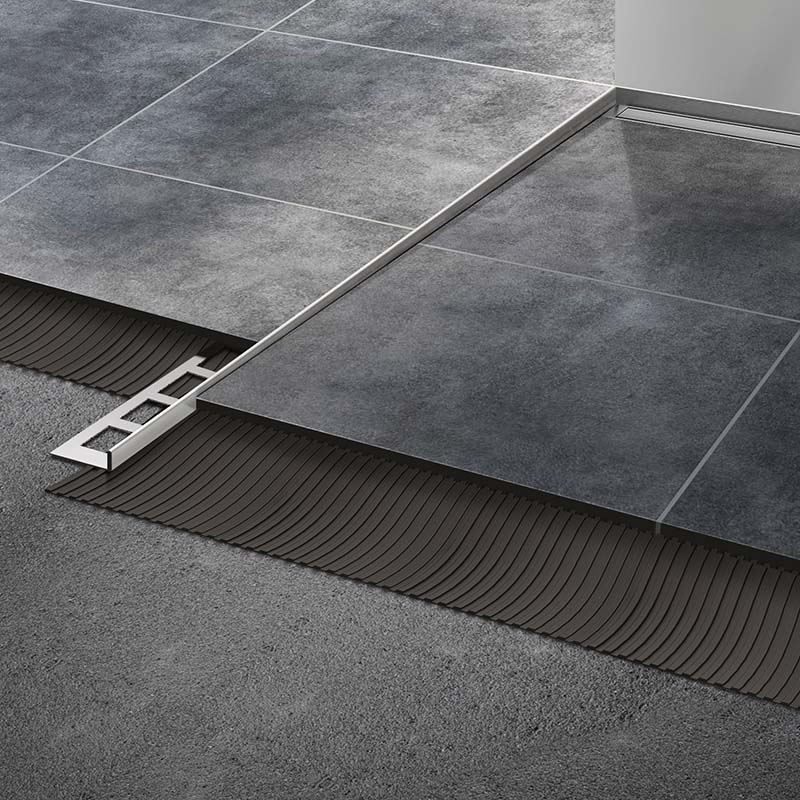 Saxoboard Showerprofil-Gefälleprofil Aquakeil aus Edelstahl Saxoboard Showerprofil-Gefälleprofil Aquakeil aus Edelstahl