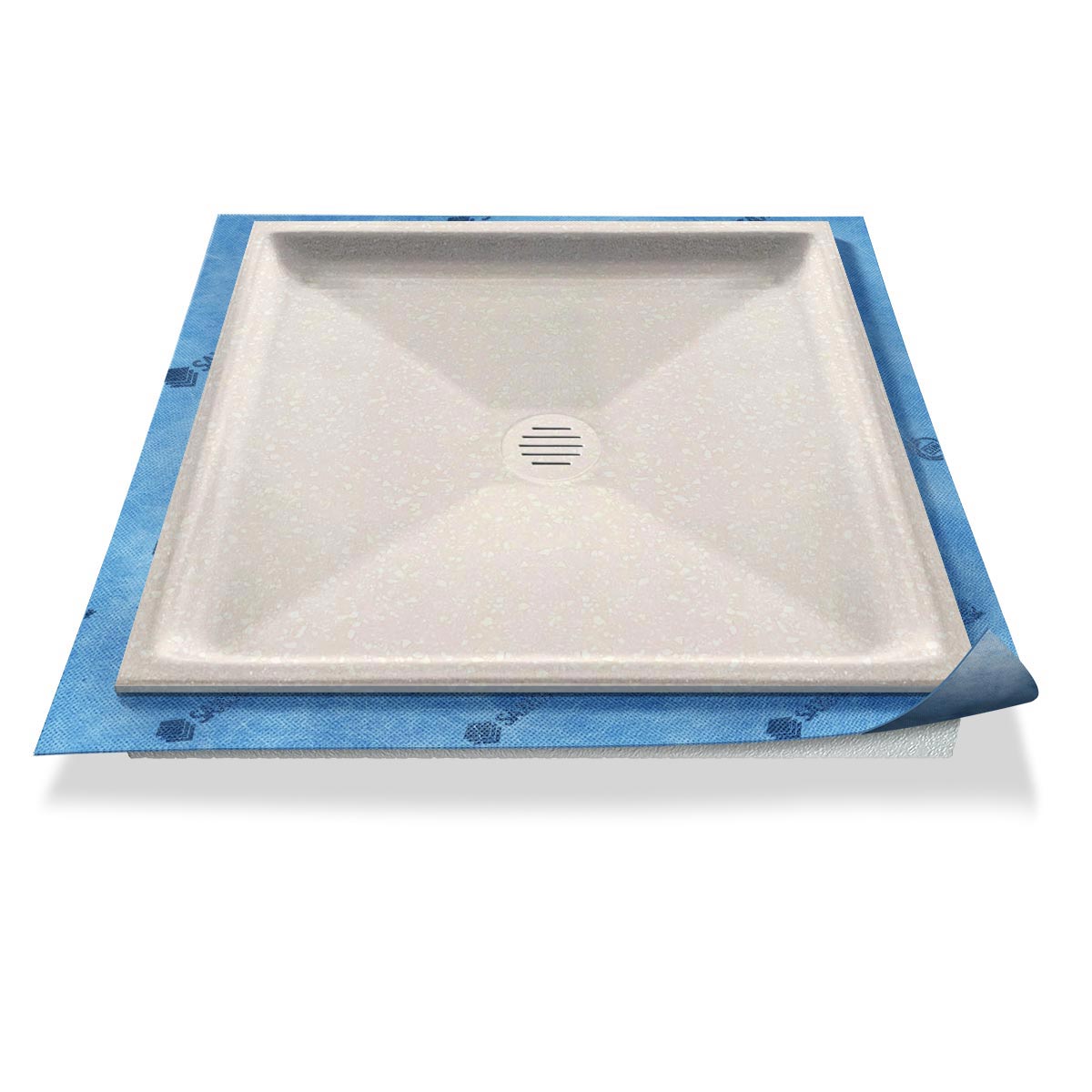 Duschwanne tief Punktablauf aus Mineralwerkstoff Duschwanne tief Punktablauf aus Mineralwerkstoff