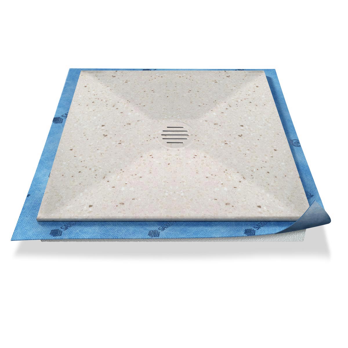 Duschwanne Punktablauf aus Mineralwerkstoff Duschwanne Punktablauf aus Mineralwerkstoff