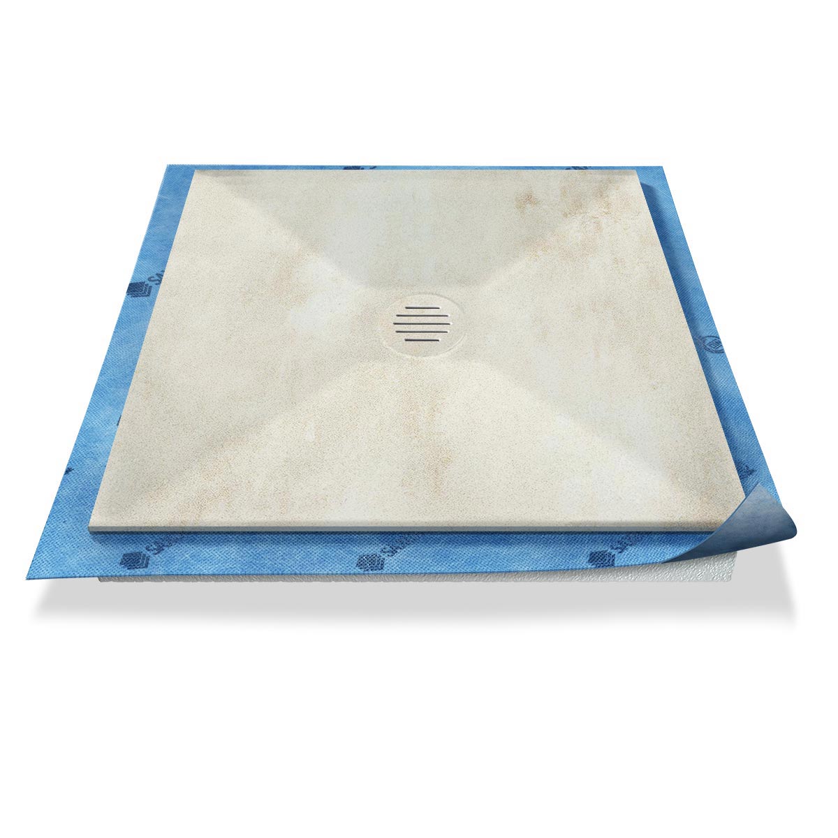 Duschwanne Punktablauf aus Mineralwerkstoff Duschwanne Punktablauf aus Mineralwerkstoff