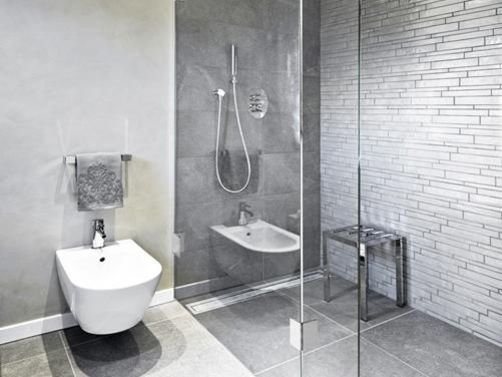 Zweiteilige Glasduschwand Zweiteilige Glasduschwand