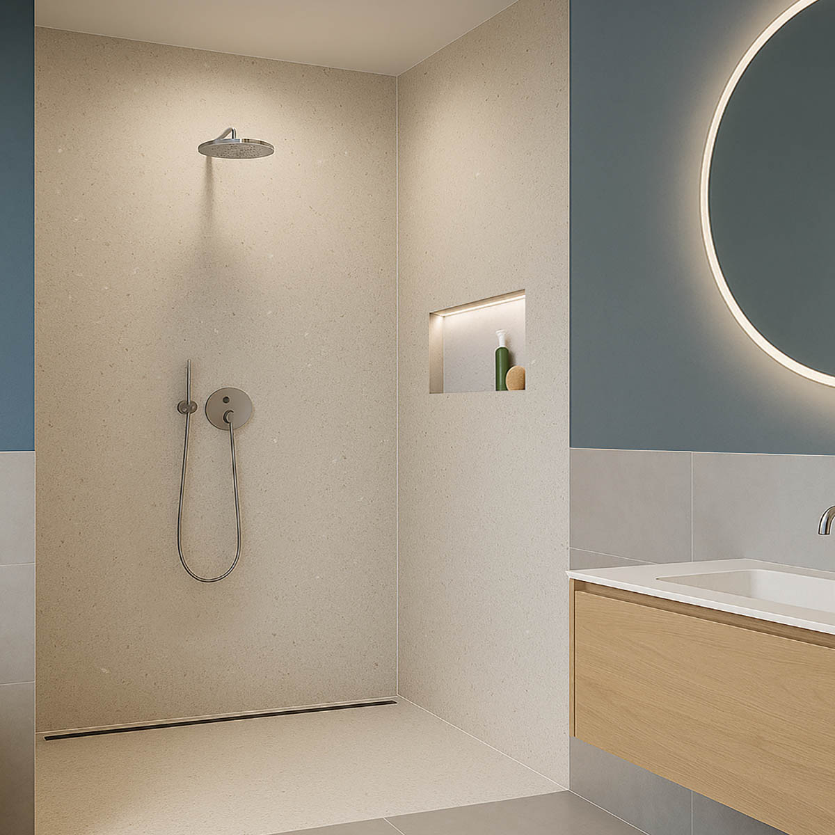 Saxoboard XS Duschwandmodul 250x30x50 mm integrierte Leitungen