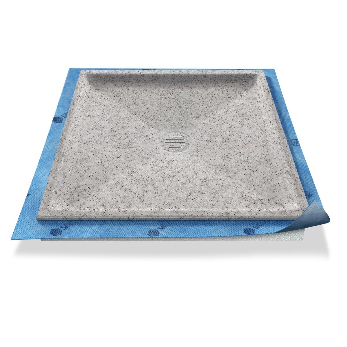 Duschwanne tief Punktablauf aus Mineralwerkstoff Duschwanne tief Punktablauf aus Mineralwerkstoff