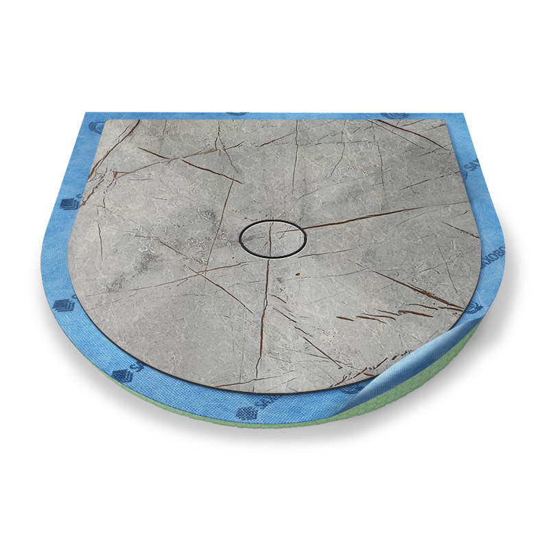 Halbkreis-Duschwanne Punktablauf mit Dekor-Oberfläche Halbkreis-Duschwanne Punktablauf mit Dekor-Oberfläche