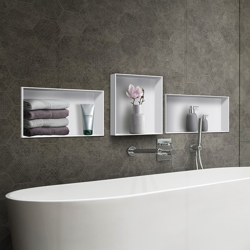 Wandnische aus Mineralwerkstoff Wandnische aus Mineralwerkstoff