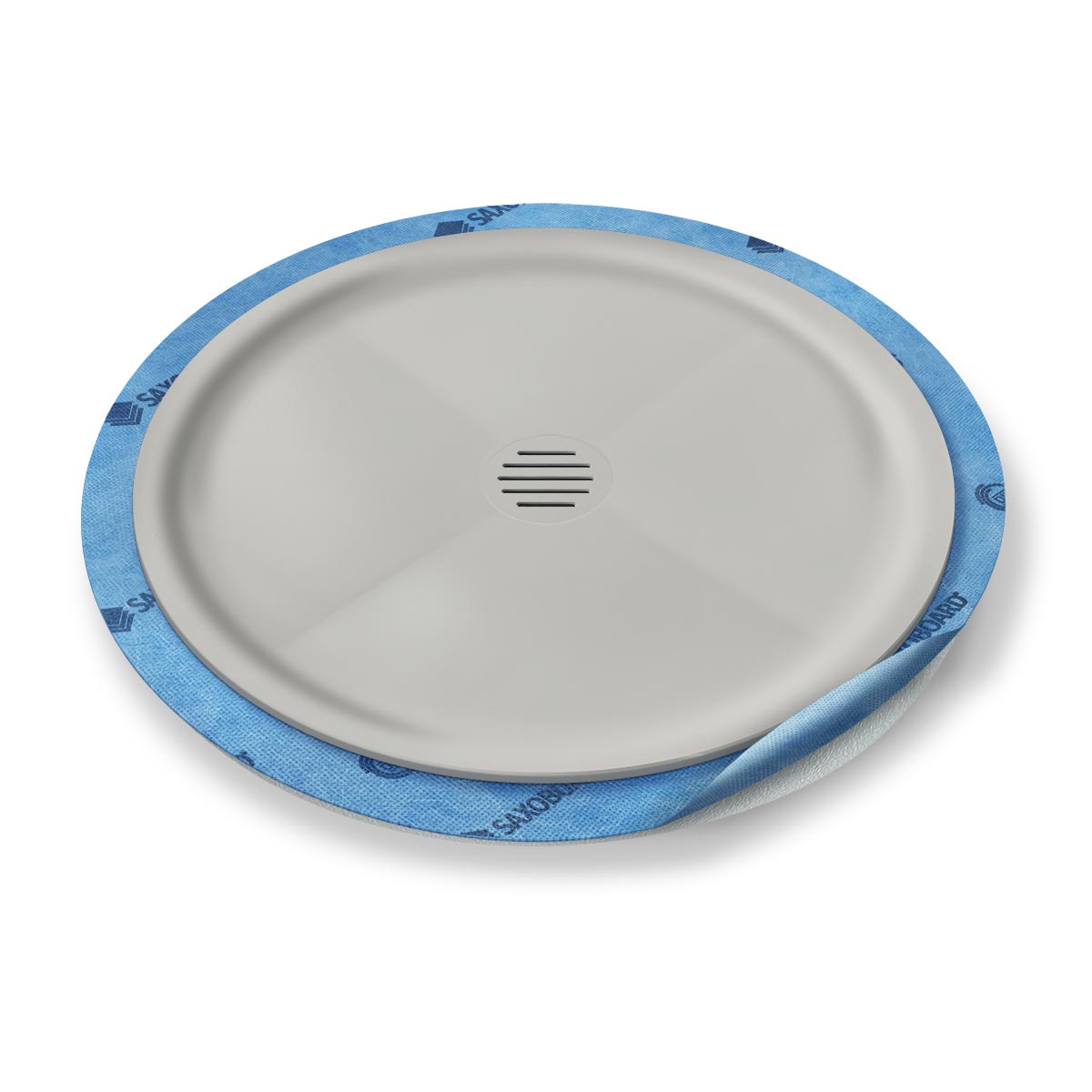 Kreis-Duschwanne tief Punktablauf aus Mineralwerkstoff Kreis-Duschwanne tief Punktablauf aus Mineralwerkstoff