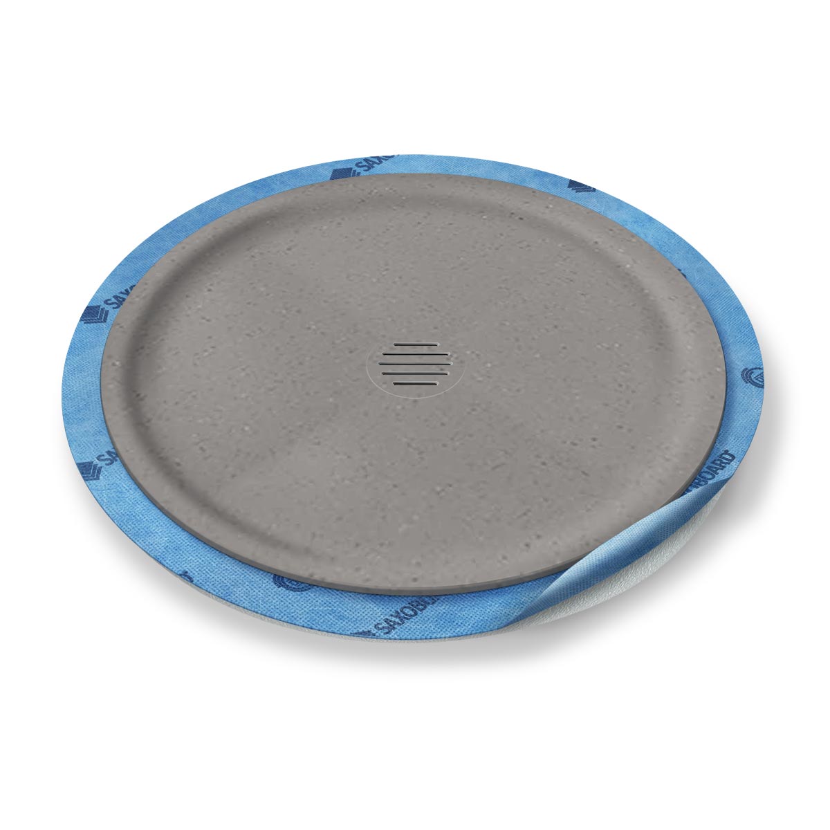 Kreis-Duschwanne tief Punktablauf aus Mineralwerkstoff Kreis-Duschwanne tief Punktablauf aus Mineralwerkstoff