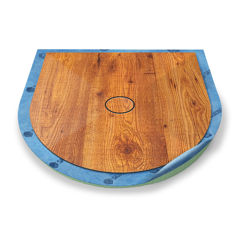 Halbkreis-Duschwanne Punktablauf mit Dekor-Oberfläche Halbkreis-Duschwanne Punktablauf mit Dekor-Oberfläche