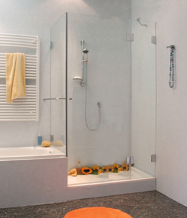 Eck-Duschkabine - verkürzte Festwand - AXK Eck-Duschkabine - verkürzte Festwand - AXK