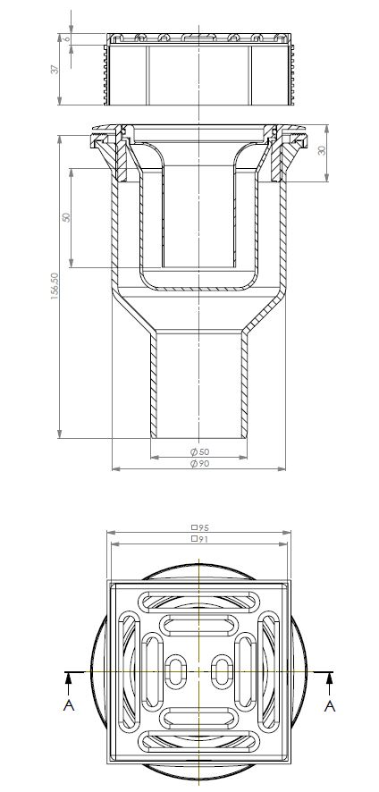 Duschelement Halbkreis 100x120 cm