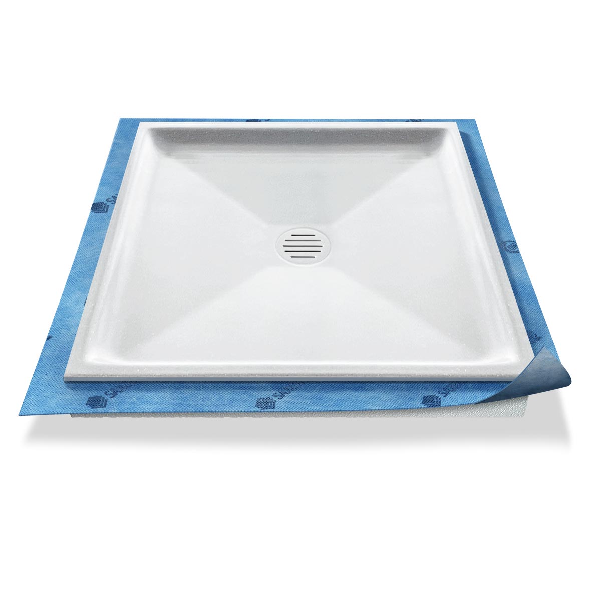 Duschwanne tief Punktablauf aus Mineralwerkstoff Duschwanne tief Punktablauf aus Mineralwerkstoff