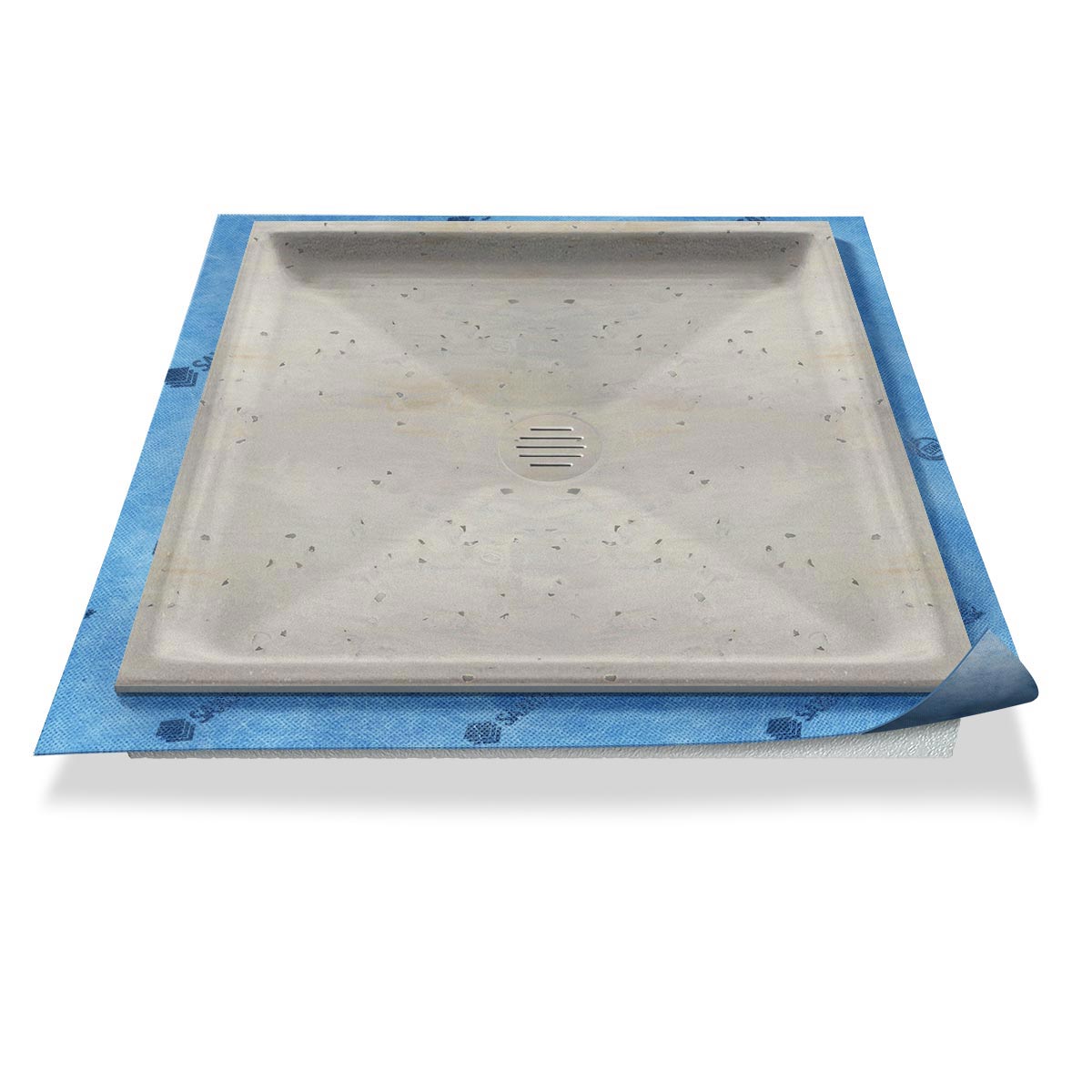 Duschwanne tief Punktablauf aus Mineralwerkstoff Duschwanne tief Punktablauf aus Mineralwerkstoff