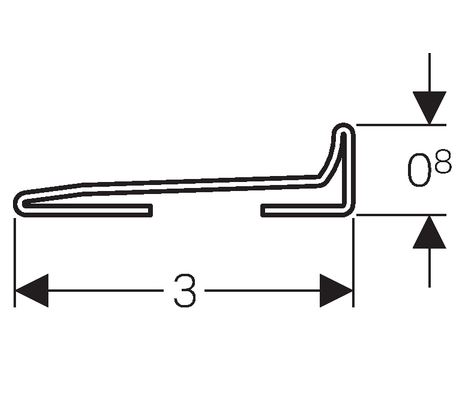 Geberit Kollektorprofil Edelstahl 115 cm