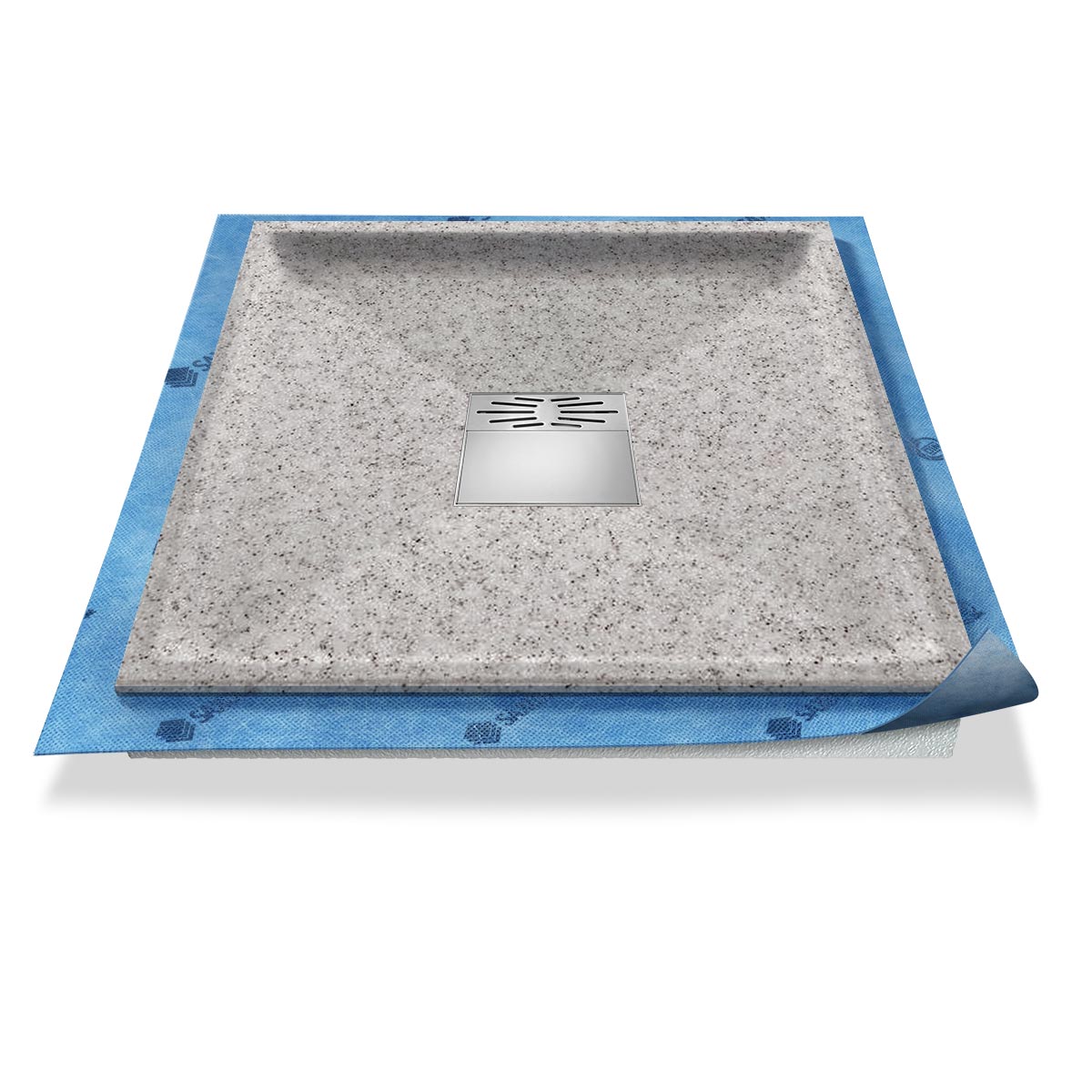 Duschwanne tief Pumpensystem aus Mineralwerkstoff Duschwanne tief Pumpensystem aus Mineralwerkstoff