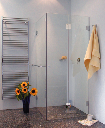 Eck-Falt-Duschkabine - Festwand - F1S Eck-Falt-Duschkabine - Festwand - F1S