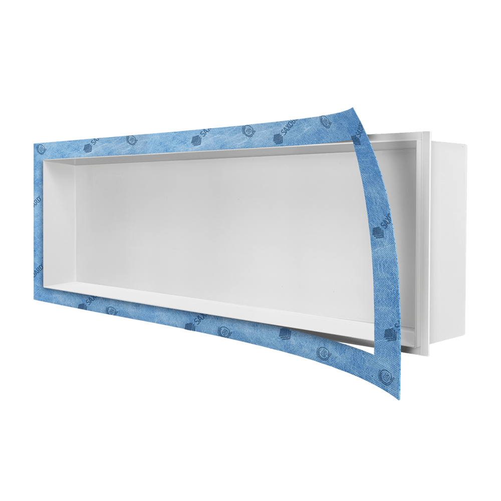 Wandnische aus Edelstahl: Schwarz / Weiß / farbig Wandnische aus Edelstahl: Schwarz / Weiß / farbig