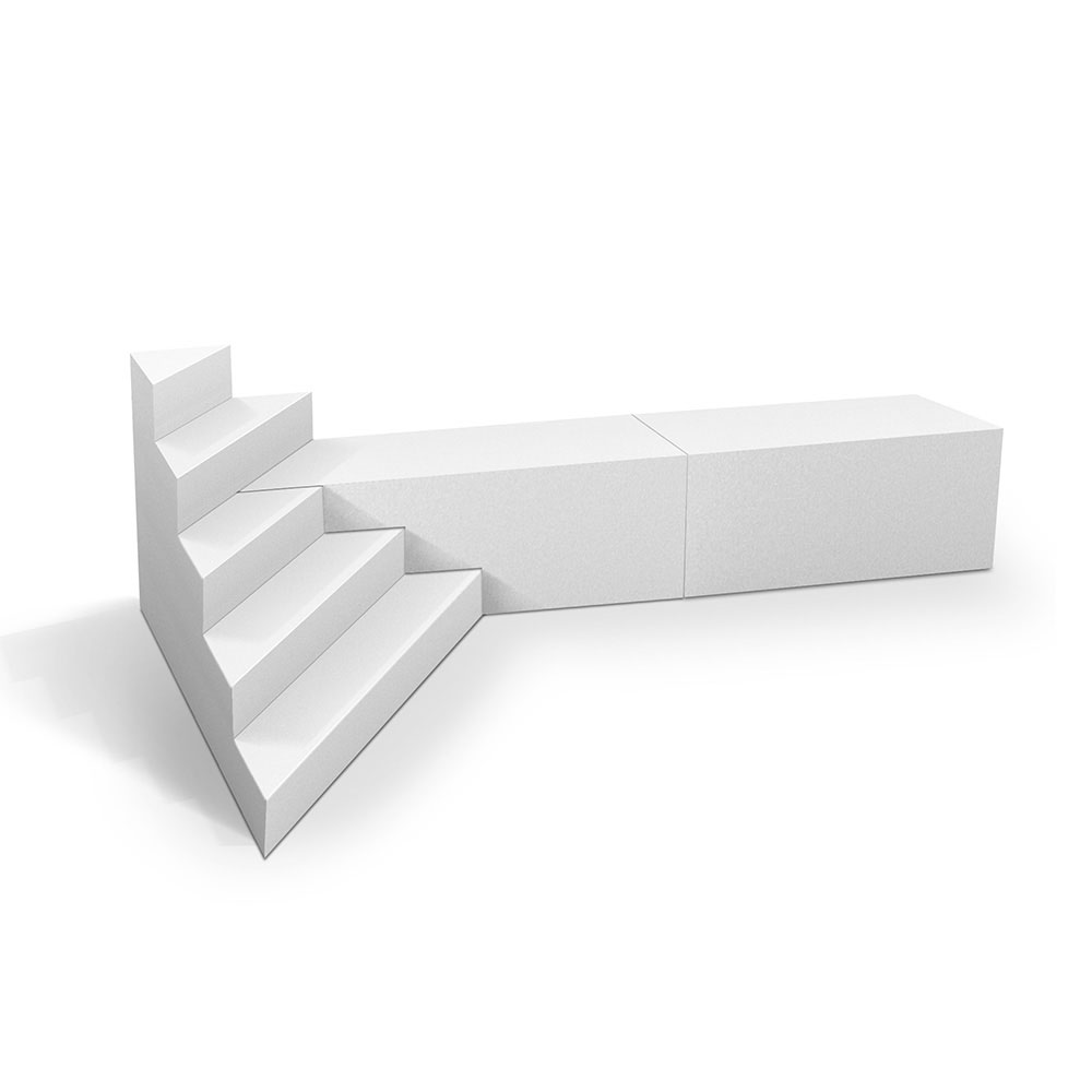 Module escalier de piscine avec banc Module escalier de piscine avec banc