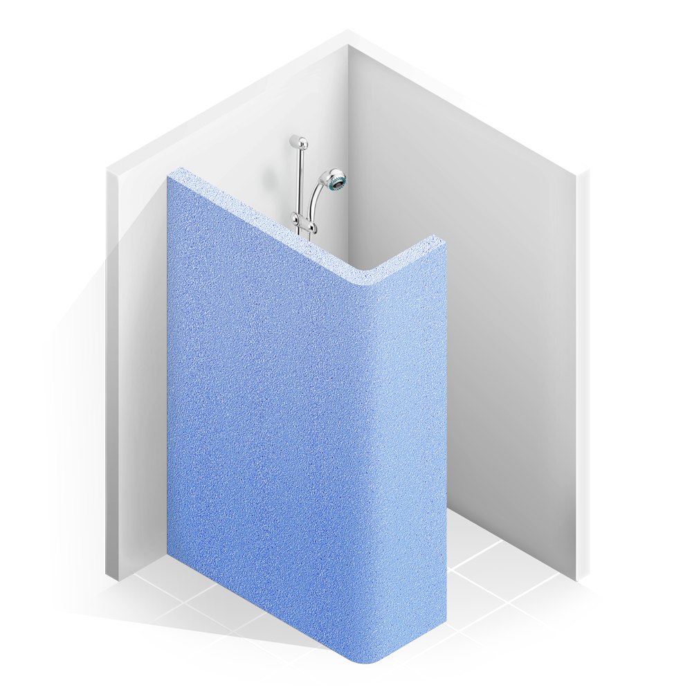 Douche d'angle ronde 1 Douche d'angle ronde 1