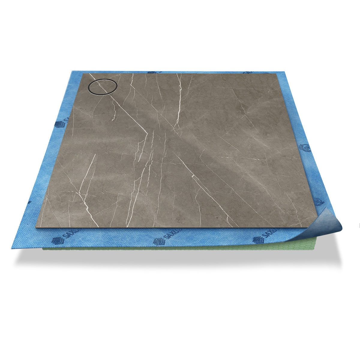 Duschelement Punkteckablauf mit Dekoroberfläche 80x80 cm Duschelement Punkteckablauf mit Dekoroberfläche 80x80 cm