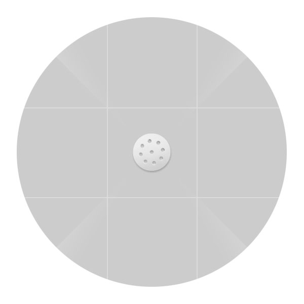 Kreis-Duschwanne tief Punktablauf aus Mineralwerkstoff Kreis-Duschwanne tief Punktablauf aus Mineralwerkstoff
