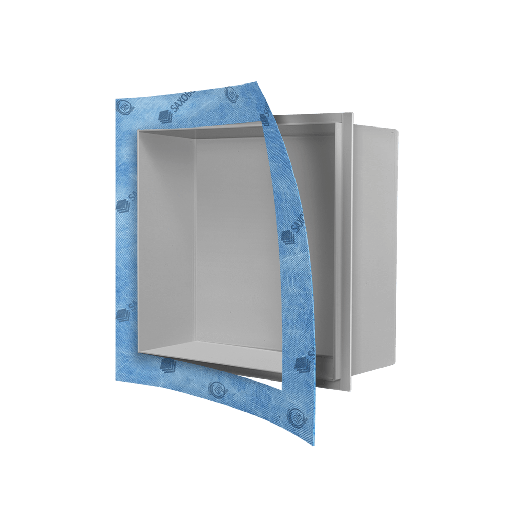 Wandnische aus Edelstahl: Schwarz / Weiß / farbig Wandnische aus Edelstahl: Schwarz / Weiß / farbig