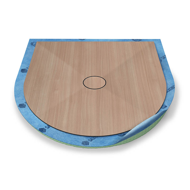 Halbkreis-Duschwanne Punktablauf mit Dekor-Oberfläche Halbkreis-Duschwanne Punktablauf mit Dekor-Oberfläche