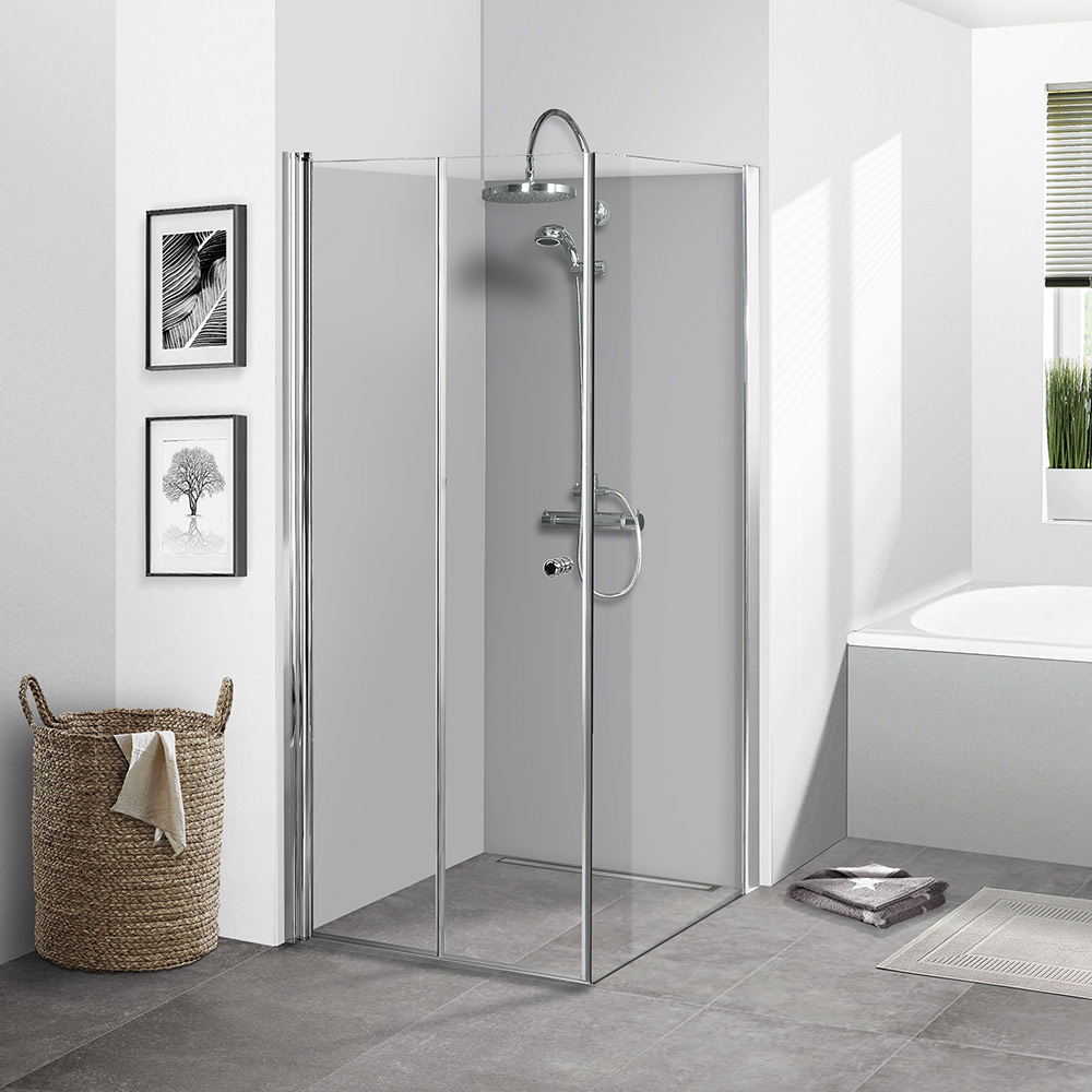 Duschrückwand Polargrau Duschrückwand Flat "polargrau"