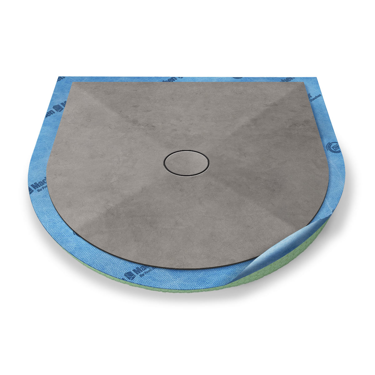 Halbkreis-Duschwanne Punktablauf mit Dekor-Oberfläche Halbkreis-Duschwanne Punktablauf mit Dekor-Oberfläche