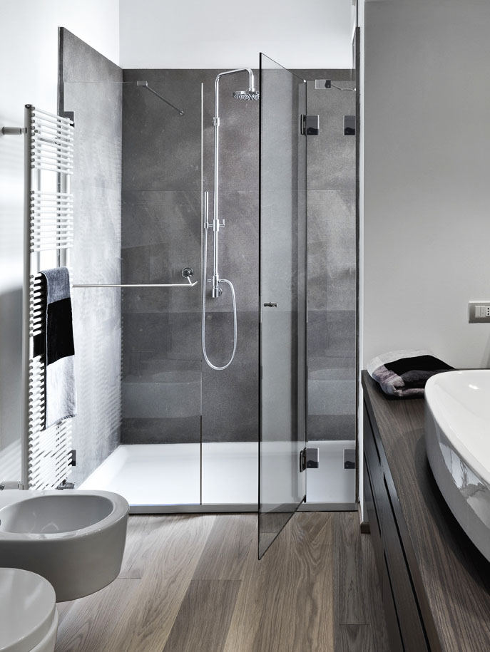 Cabine de douche à porte en niche - A2X Cabine de douche à porte en niche - A2X