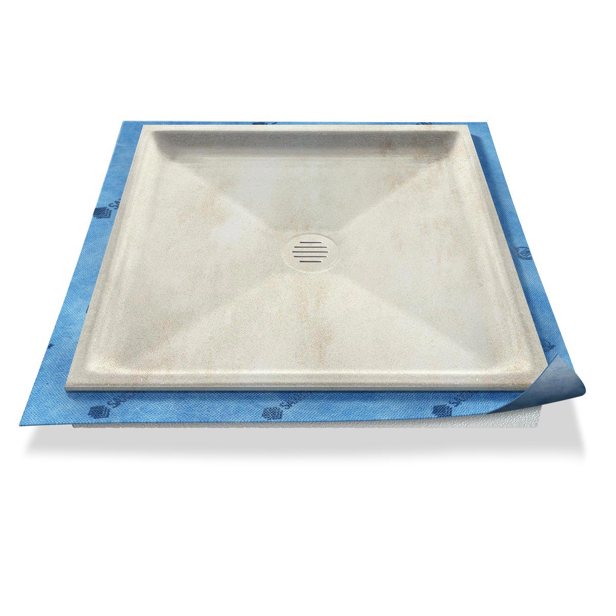 Duschwanne tief Punktablauf aus Mineralwerkstoff Duschwanne tief Punktablauf aus Mineralwerkstoff