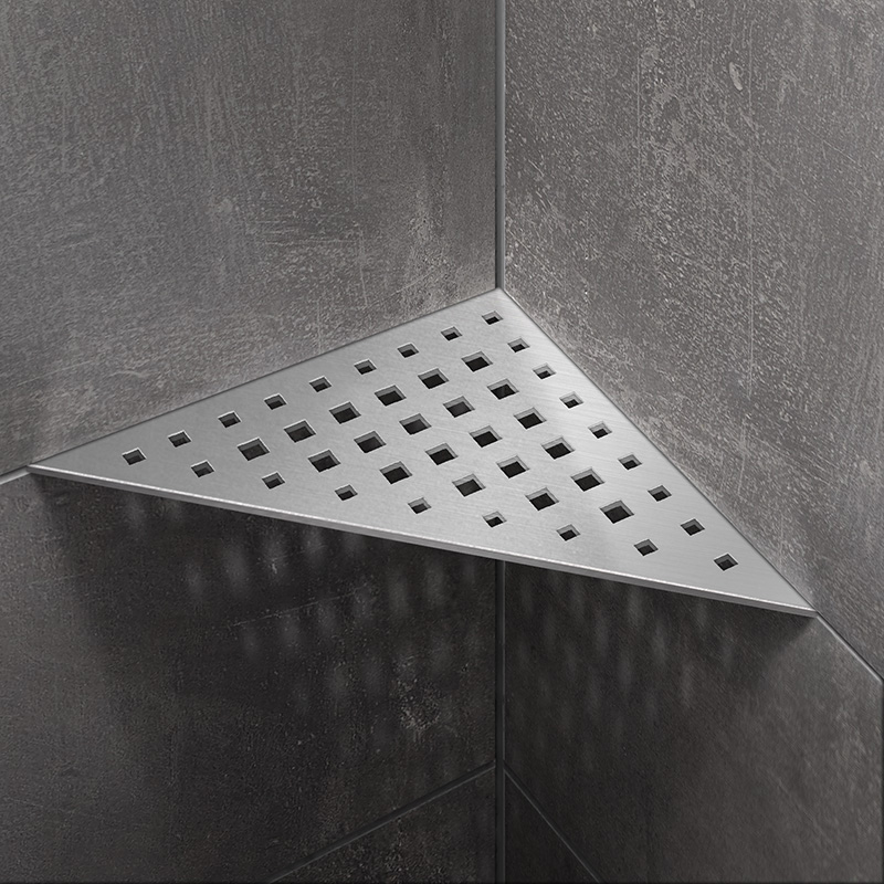 Eckablage aus Edelstahl – Dreieck Eckablage aus Edelstahl – Dreieck