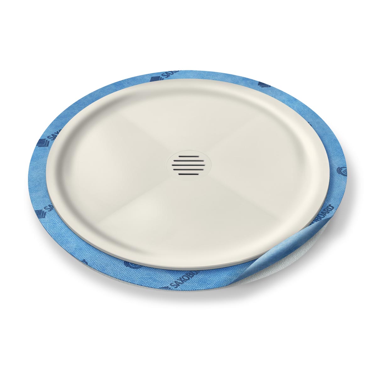 Kreis-Duschwanne tief Punktablauf aus Mineralwerkstoff Kreis-Duschwanne tief Punktablauf aus Mineralwerkstoff