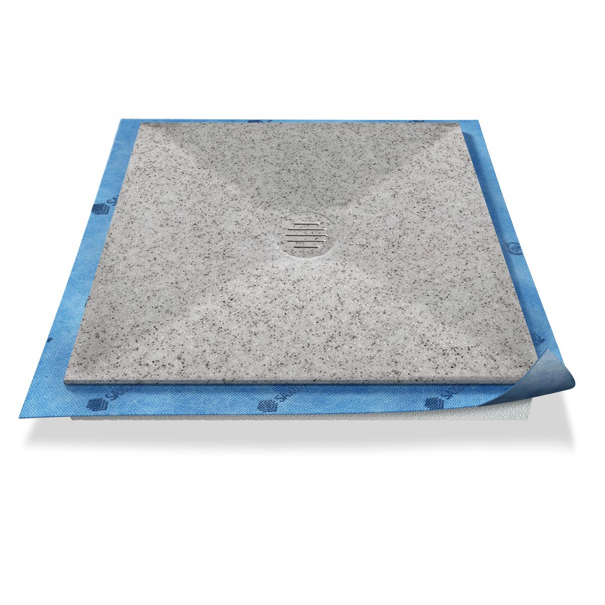 Duschwanne Punktablauf aus Mineralwerkstoff Duschwanne Punktablauf aus Mineralwerkstoff