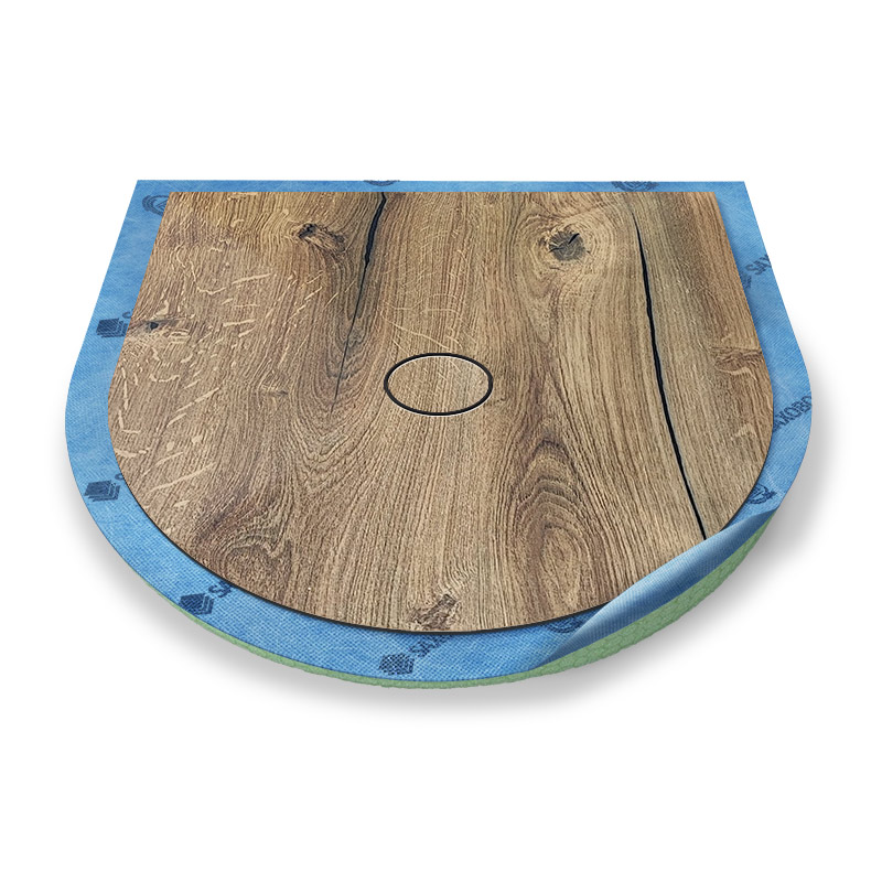 Halbkreis-Duschwanne Punktablauf mit Dekor-Oberfläche Halbkreis-Duschwanne Punktablauf mit Dekor-Oberfläche