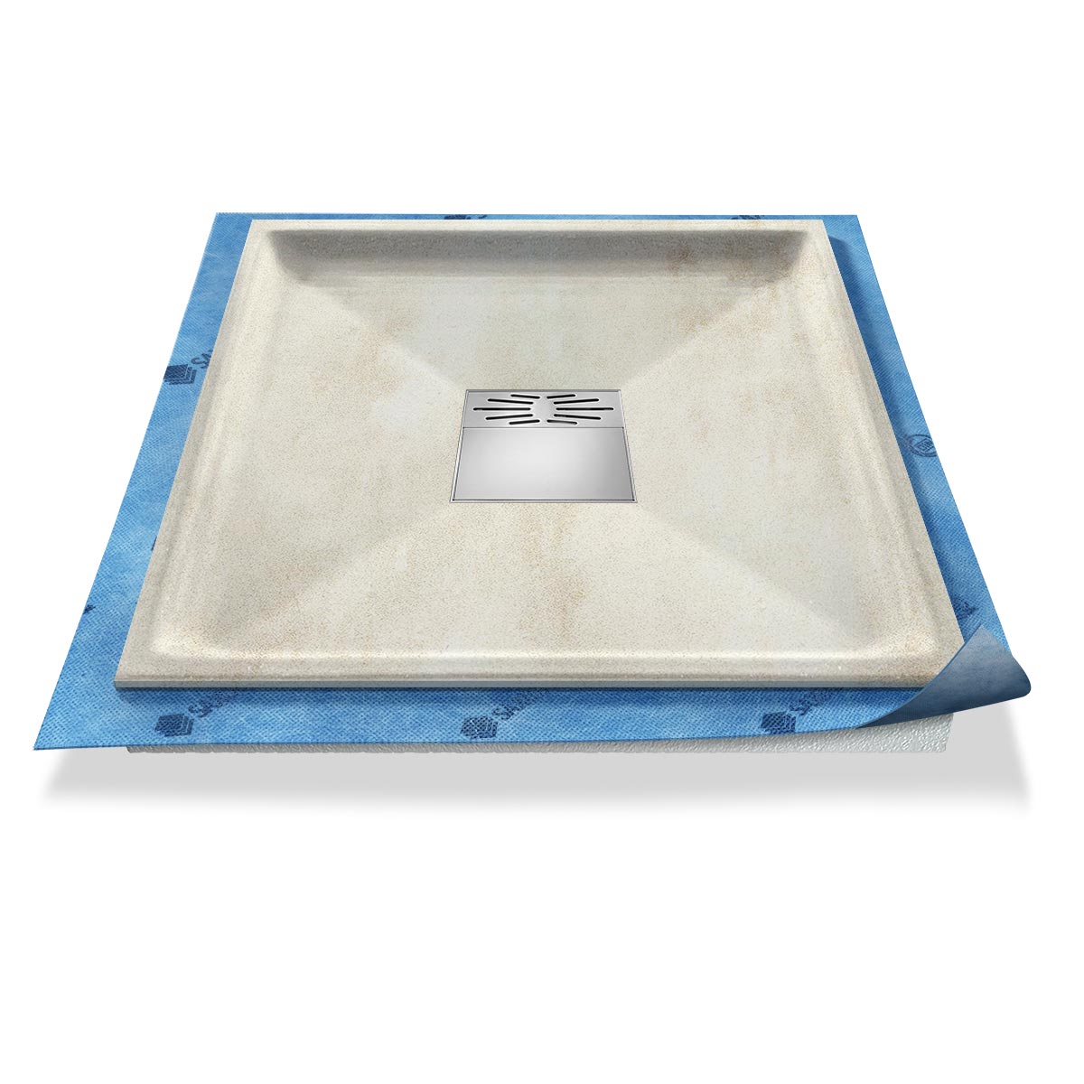 Duschwanne tief Pumpensystem aus Mineralwerkstoff Duschwanne tief Pumpensystem aus Mineralwerkstoff