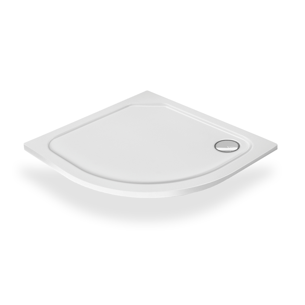 Receveur de douche quart de cercle Écoulement ponctuel en acrylique Receveur de douche quart de cercle Écoulement ponctuel en acrylique